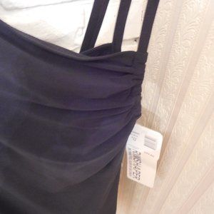 Trimshaper Misses Size 10 Black One Piece Bathing Suit/Swimdress